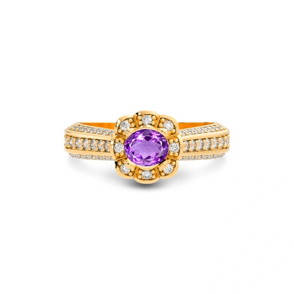 Amethyst Panchdhatu Ring R30