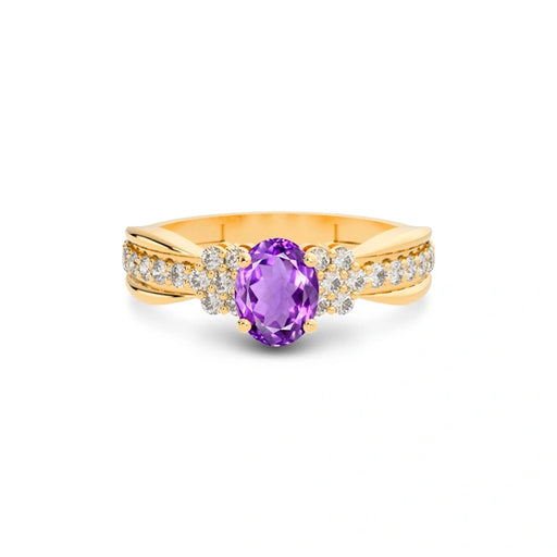 Amethyst Panchdhatu Ring R31