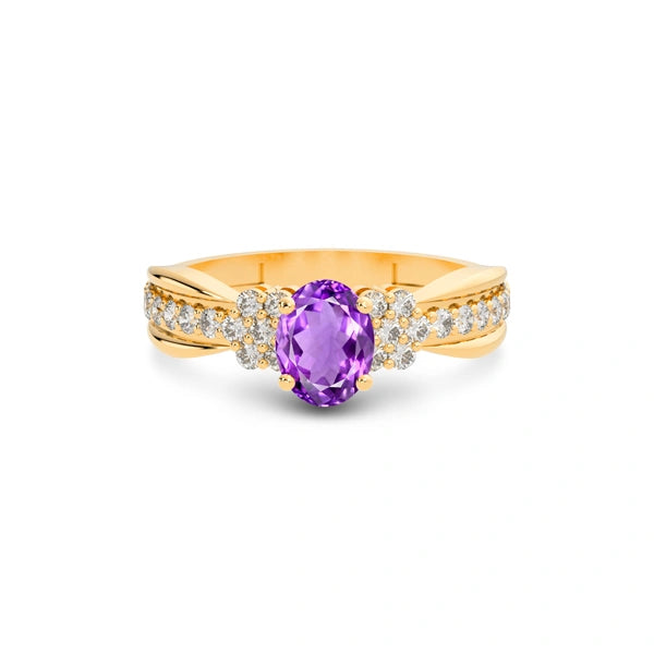 Amethyst Panchdhatu Ring R31