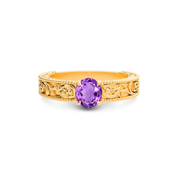 Amethyst Panchdhatu Ring R33