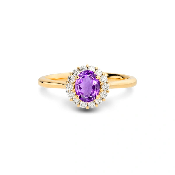 Amethyst Panchdhatu Ring R35