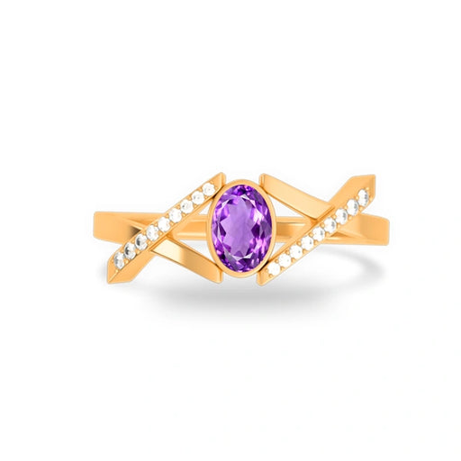 Amethyst Panchdhatu Ring R36
