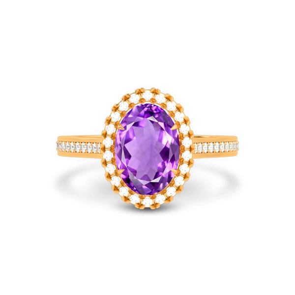 Amethyst Panchdhatu Ring R40