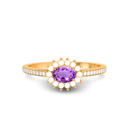 Amethyst Panchdhatu Ring R55