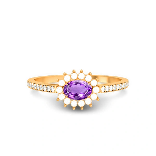 Amethyst Panchdhatu Ring R55