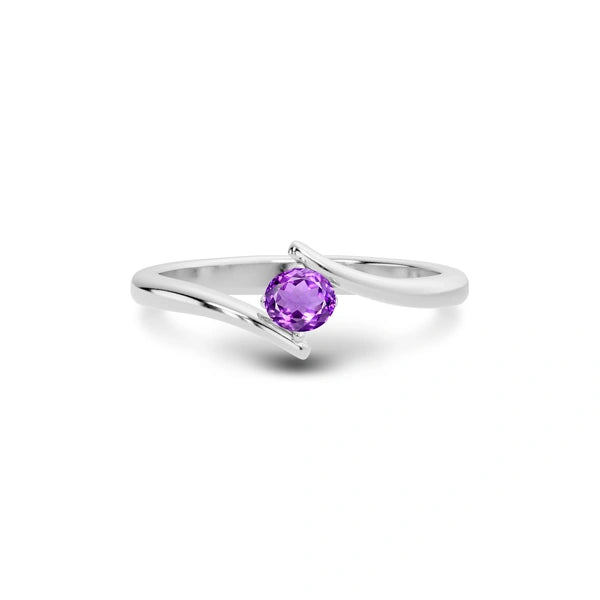Amethyst Platinum Ring R2