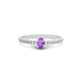 Amethyst Platinum Ring R4