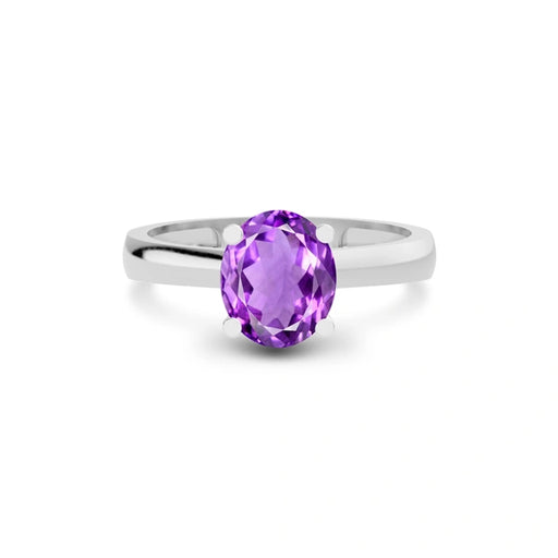 Amethyst Platinum Ring R7