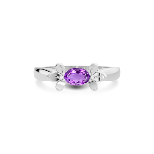 Amethyst Platinum Ring R12