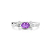 Amethyst Platinum Ring R12