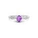 Amethyst Platinum Ring R15