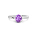 Amethyst Platinum Ring R16