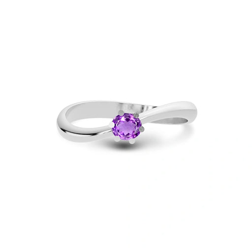 Amethyst Platinum Ring R17