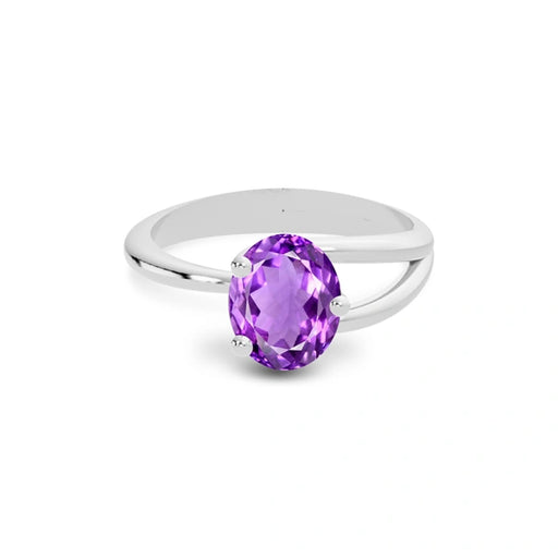 Amethyst Platinum Ring R19
