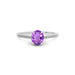 Amethyst Platinum Ring R28
