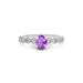 Amethyst Platinum Ring R29