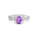 Amethyst Platinum Ring R31
