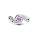 Amethyst Platinum Ring R32