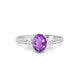 Amethyst Platinum Ring R37