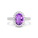 Amethyst Platinum Ring R40