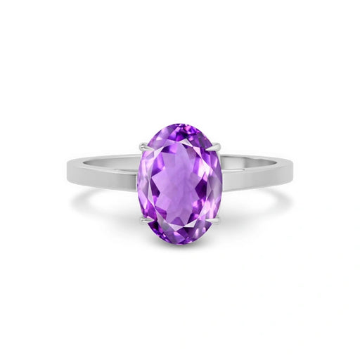 Amethyst Platinum Ring R49