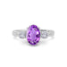 Amethyst Platinum Ring R51