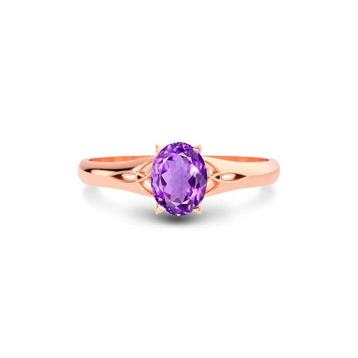Amethyst Rose Gold Ring R6