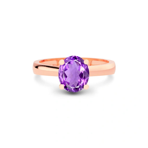 Amethyst Rose Gold Ring R7