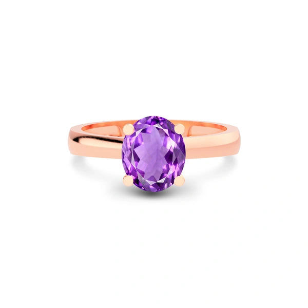 Amethyst Rose Gold Ring R7