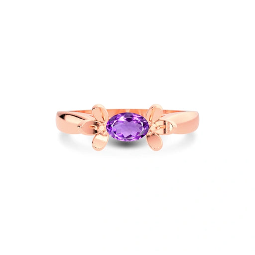 Amethyst Rose Gold Ring R12
