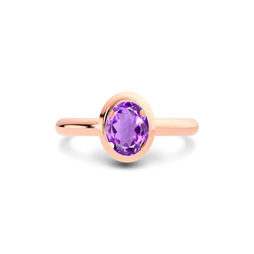 Amethyst Rose Gold Ring R14