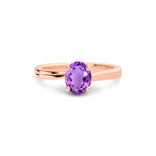 Amethyst Rose Gold Ring R16