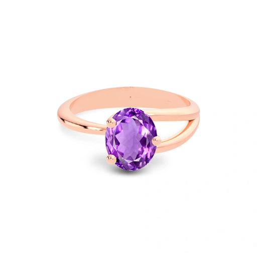 Amethyst Rose Gold Ring R19