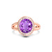 Amethyst Rose Gold Ring R21