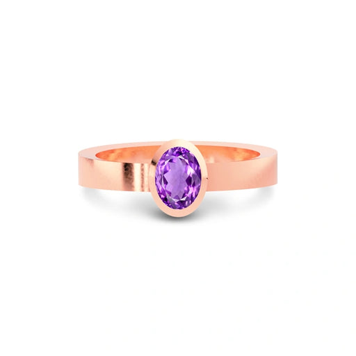 Amethyst Rose Gold Ring R23