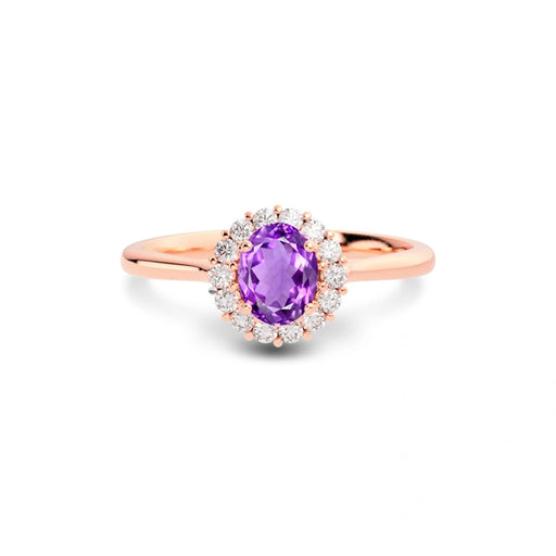 Amethyst Rose Gold Ring R35