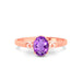 Amethyst Rose Gold Ring R38