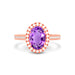 Amethyst Rose Gold Ring R40
