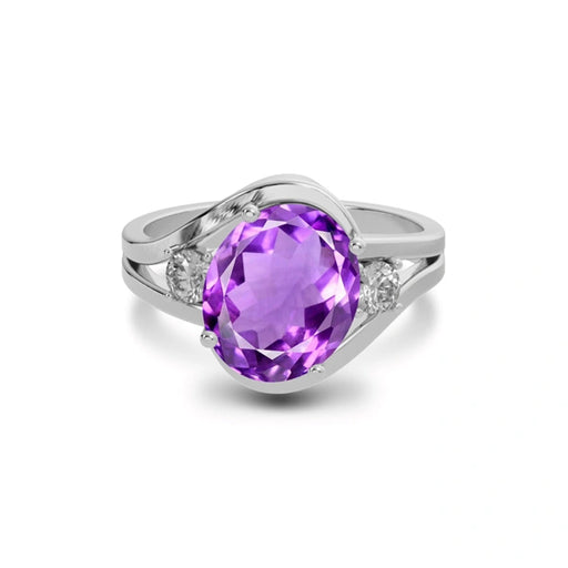 Amethyst Sterling Silver Ring R26