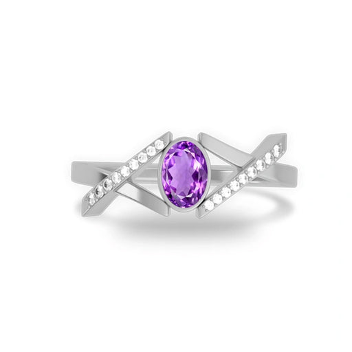 Amethyst Sterling Silver Ring R36