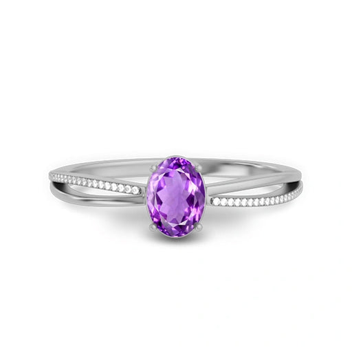 Amethyst Sterling Silver Ring R47