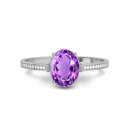 Amethyst Sterling Silver Ring R50