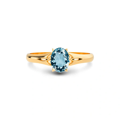 Aquamarine Panchdhatu Ring R6