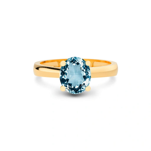 Aquamarine Panchdhatu Ring R7