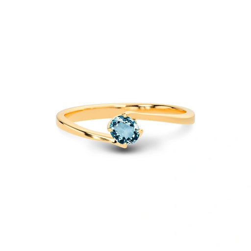 Aquamarine Panchdhatu Ring R8