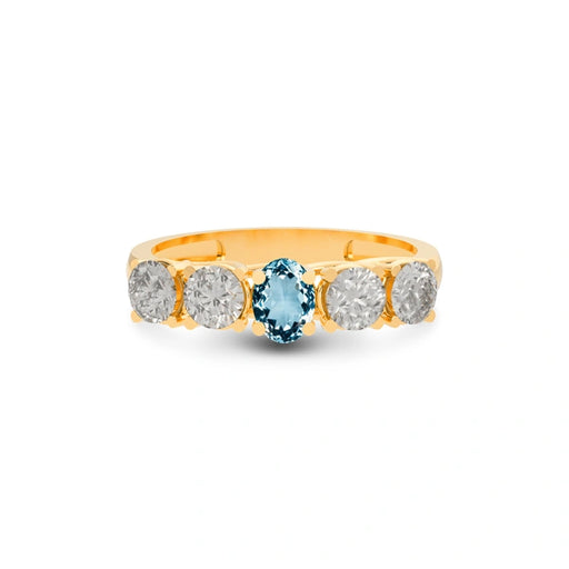 Aquamarine Panchdhatu Ring R10