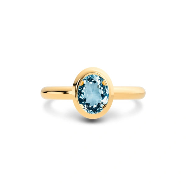 Aquamarine Panchdhatu Ring R14