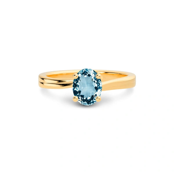 Aquamarine Panchdhatu Ring R16