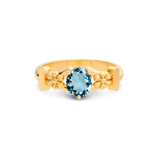 Aquamarine Panchdhatu Ring R18