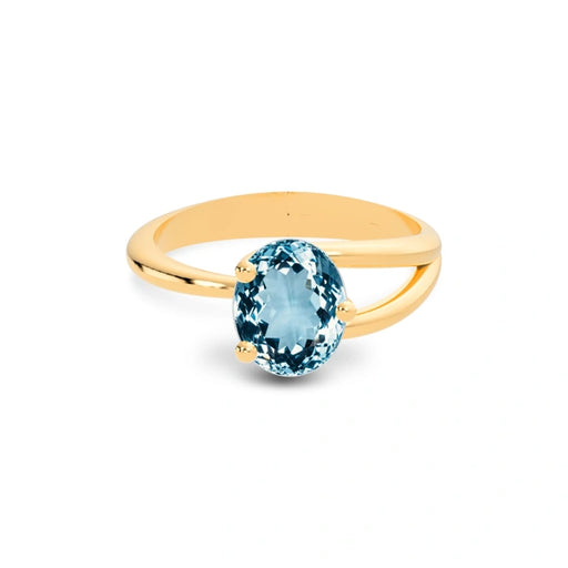 Aquamarine Panchdhatu Ring R19